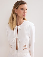 Phase Eight White 100% Cotton Svea Jacket - Image 5 of 7