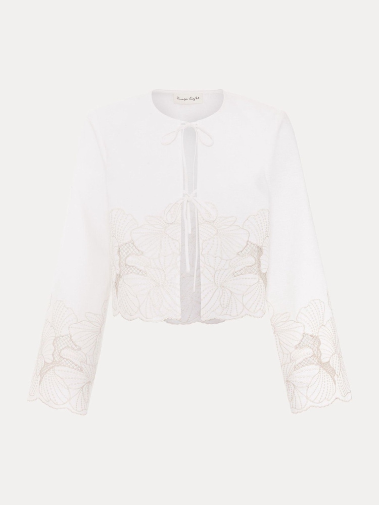 Phase Eight White 100% Cotton Svea Jacket - Image 7 of 7