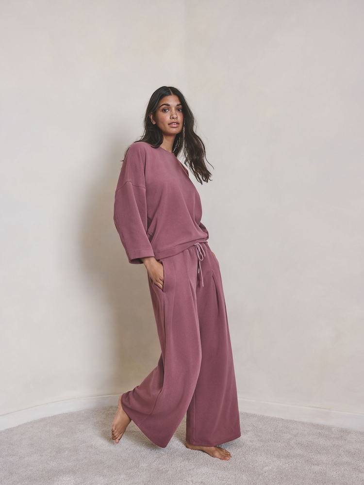 Rose Pink N.Premium Wide Leg Joggers - Image 2 of 8