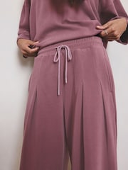 Rose Pink N.Premium Wide Leg Joggers - Image 5 of 8