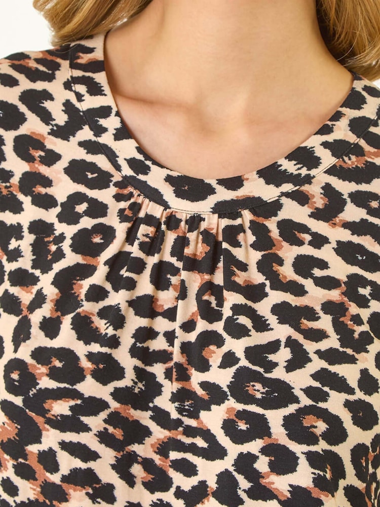 Roman Animal Pleated Animal Print Shell T-Shirt - Image 5 of 5