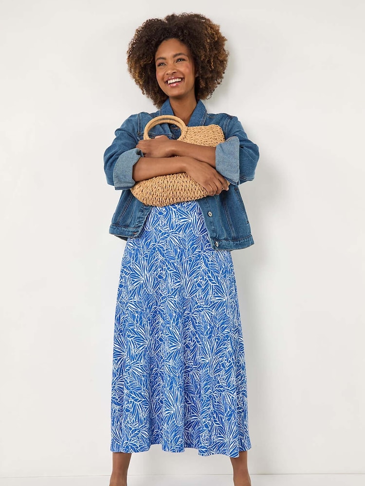 Roman Abstract Crinkle Print A-Line Skirt - Imagen 1 de 5 Roman Abstract Crinkle Print A-Line Skirt - Imagen 1 de 5