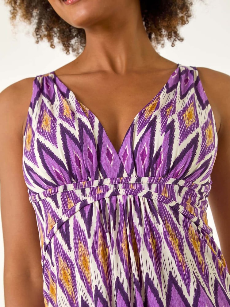 Roman Geometric V-Neck Maxi Dress - Imagen 5 de 5 Roman Geometric V-Neck Maxi Dress - Imagen 5 de 5