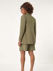Roman Green Double Breasted Collar & Revere 100% Cotton Jacket - Image 3 of 5
