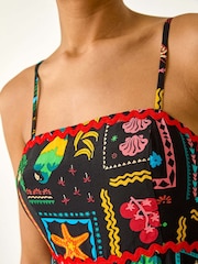 Roman Black Postcard Ric Rac Midi Dress - Image 5 of 5