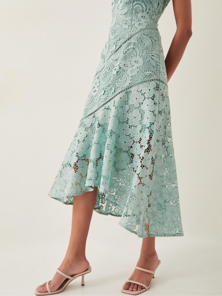 Monsoon Green Gianna Sleeveless Lace Midi Dress - Image 2 of 5 Monsoon Green Gianna Sleeveless Lace Midi Dress - Image 2 of 5