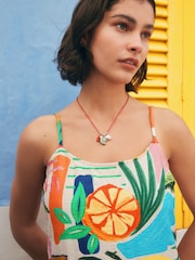 Imprimé citron multicolore - Robe d'été mi-longue à enfiler - Image 4 sur 8