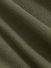 Reiss Khaki Green Leia Stretch Cotton V-Neck T-Shirt - Image 5 of 5