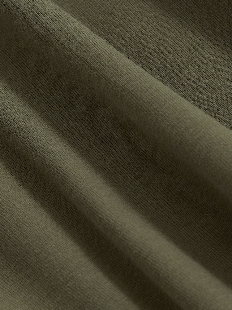 Reiss Khaki Green Leia Stretch Cotton V-Neck T-Shirt - Image 5 of 5
