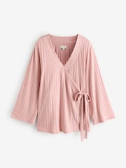 B by Ted Baker Pink Marl Viscose Blend Lounge Cardigan - Image 6 of 11