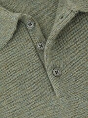 Reiss Sage Green Deansgate 9-13 yrs Wool And Cashmere Polo Jumper - Image 4 of 4