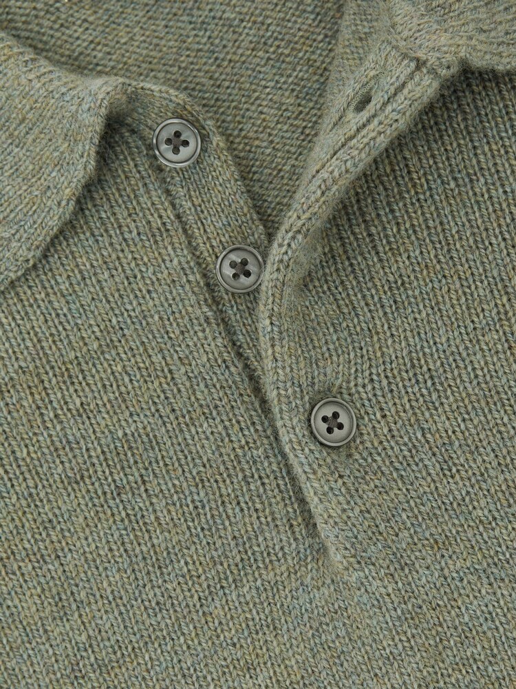 Reiss Sage Green Deansgate 9-13 yrs Wool And Cashmere Polo Jumper - Image 4 of 4