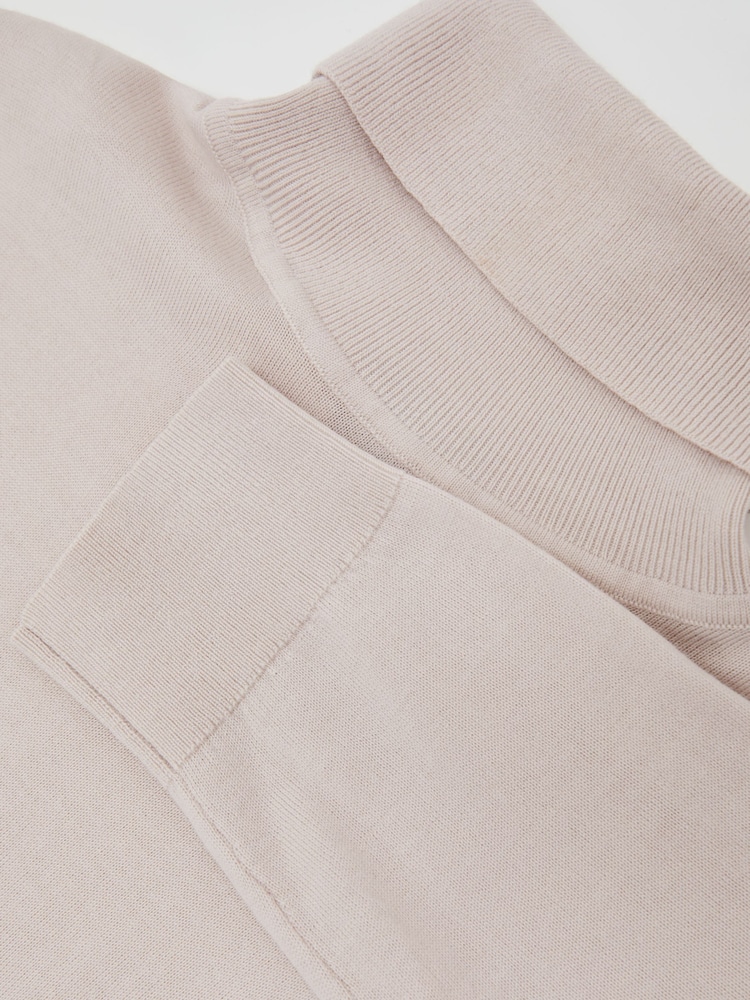 Reiss Beige Caine Merino Wool Roll-Neck Jumper - Image 6 of 6 Reiss Beige Caine Merino Wool Roll-Neck Jumper - Image 6 of 6