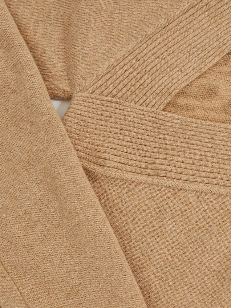 Reiss Camel Zoie Wool-Blend Asymmetric Knit Top - Image 5 of 5 Reiss Camel Zoie Wool-Blend Asymmetric Knit Top - Image 5 of 5