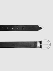 Reiss Black Jonny Leather Western Belt - Image 3 of 4