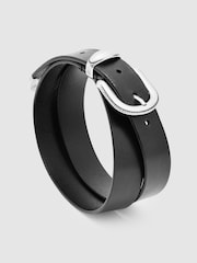 Reiss Black Jonny Leather Western Belt - Image 4 of 4
