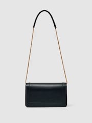 Reiss Black Talia Leather Chain-Strap Shoulder Bag - Image 2 of 6