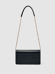 Reiss Black Talia Leather Chain-Strap Shoulder Bag - Image 4 of 6
