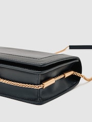 Reiss Black Talia Leather Chain-Strap Shoulder Bag - Image 5 of 6