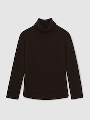 Chocolate marrom - Reiss Brooklyn Wool-Cashmere Roll-Neck Jumper - Imagem 2 de 6