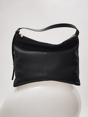 Reiss Black Vigo Grained Leather Tote Bag - Image 7 of 7