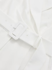 Reiss Ivory Flora Sheer-Sleeve Wide-Leg Tuxedo Jumpsuit - Image 7 of 7