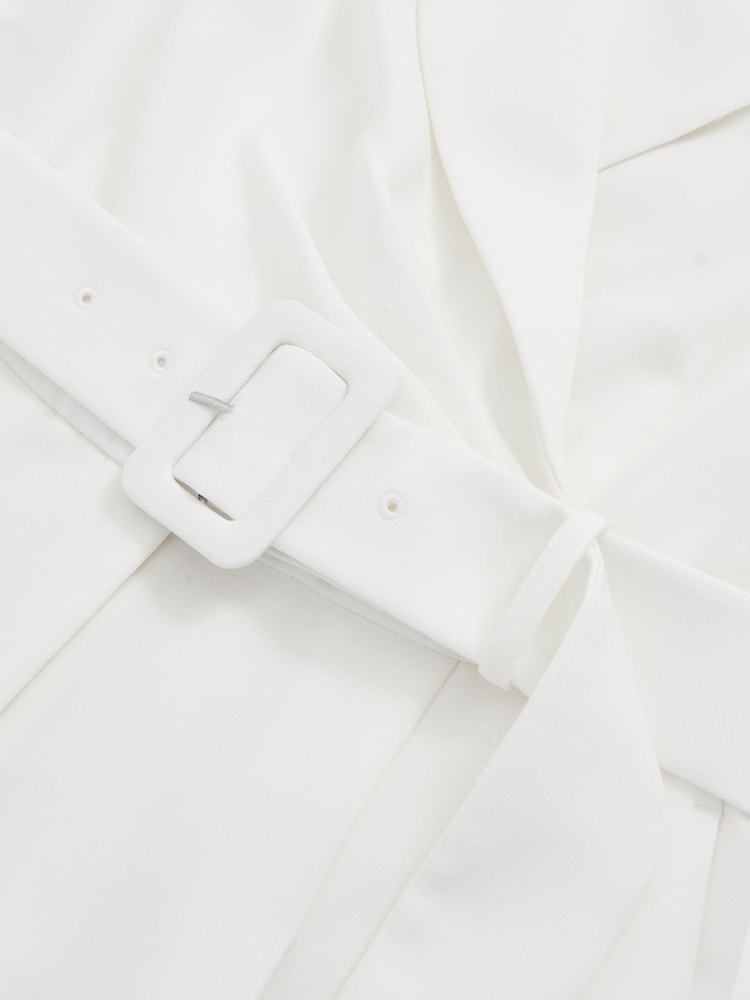 Reiss Ivory Flora Sheer-Sleeve Wide-Leg Tuxedo Jumpsuit - Image 7 of 7