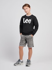 Lee Grey Boys Elasticated Denim 100% Cotton Shorts - Image 5 of 5