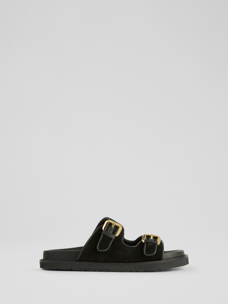 LK Bennett Capri Suede Buckle Flat Sandals - Imagen 1 de 4 LK Bennett Capri Suede Buckle Flat Sandals - Imagen 1 de 4