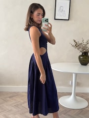 Style Cheat Blue Jasmine One Shoulder Cutout Dress - Image 3 of 4