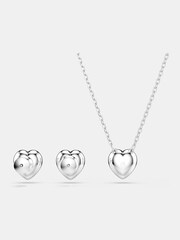 Ensemble de bijouterie Swarovski Ariana Grande en forme de Cœur à facettes mixtes, plaqué rhodium - Image 6 sur 8