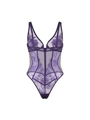 Victoria's Secret Valiant Purple Lace Bodysuit - Image 3 of 3