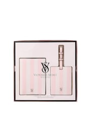Victoria's Secret Heritage Stripe Pink Passport Holder and Luggage Tag Set - Image 1 of 4