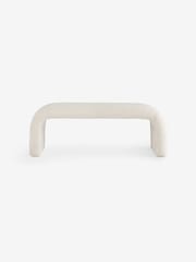 MADE.COM Off White Soft Touch Boucle Beryl Bench - Image 5 of 5