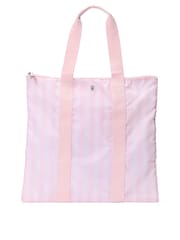 Victoria's Secret Heritage Stripe Pink Packable Tote Bag - Image 2 of 4