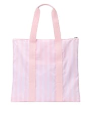 Victoria's Secret Heritage Stripe Pink Packable Tote Bag - Image 3 of 4