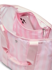 Victoria's Secret Heritage Stripe Pink Packable Tote Bag - Image 4 of 4