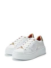 Bela - Moda in Pelle Ambretta Leopard Stitch Feature White Trainers - Slika 2 iz 4
