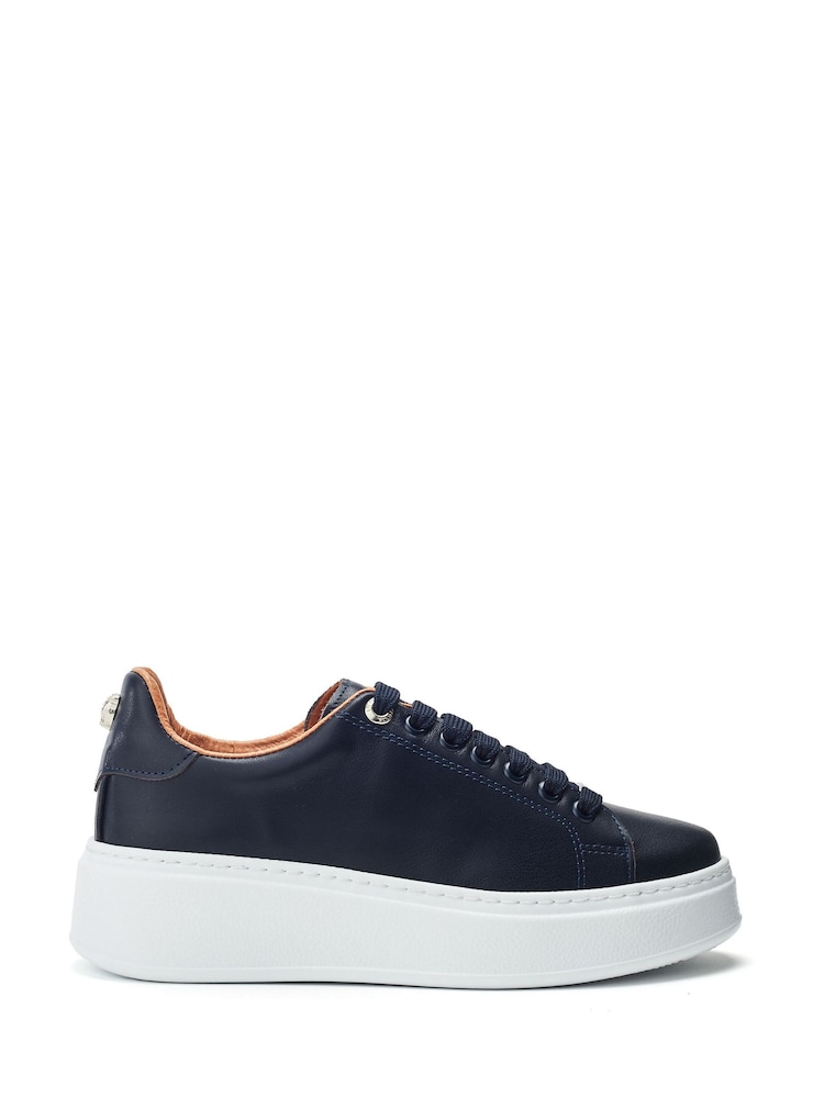 Moda in Pelle Cherri Lace-Up Comfort Trainers With Small Wedge - Image 1 of 4
