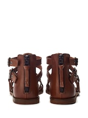 Moda in Pelle SH Shelly Flat Gladiator Brown Sandals - Image 3 of 4