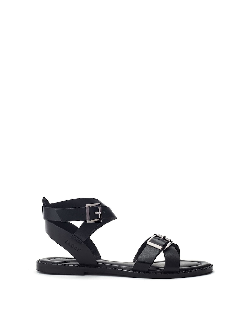 Moda in Pelle Broderie Hem Cheesecloth Sandals - Image 1 of 4
