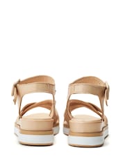 Moda in Pelle Grey Meade Sporty Hybrid Cross Strap Sandals - Image 3 of 4