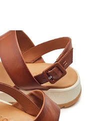 Moda in Pelle Inked Sporty Softee Brown Sandals - Image 4 of 4