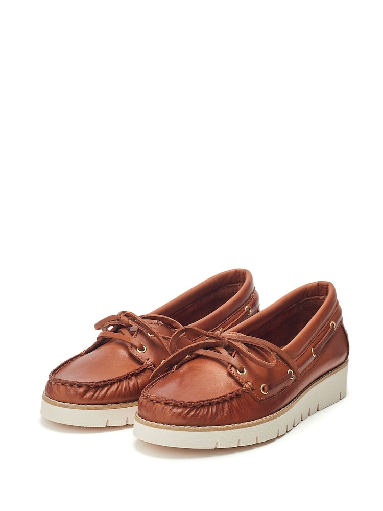 Moda in Pelle Everlyna Sporty Sole Boat Brown Shoes - Slika 2 iz 4