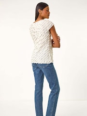 Roman Bow Front Frill Detail Blouse - Imagen 3 de 5