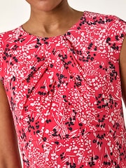 Roman Pink Ditsy Floral Print Keyhole Twist Dress - Image 5 of 5