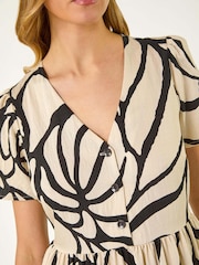 Roman White Linear Border Shirt Dress - Image 5 of 5