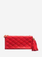 Chanel Red Quilted Lambskin Cross-Body Bag - Image 3 of 10