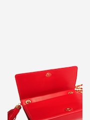 Chanel Red Quilted Lambskin Cross-Body Bag - Image 9 of 10