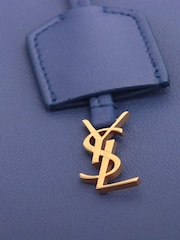 Saint Laurent Blue Toy Shopping Leather Tote Bag - Image 9 of 10